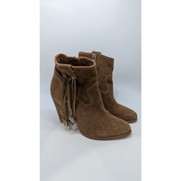 Kate Bosworth x Matisse Brown Emma Suede Tassel Boot - Picture 1 of 6